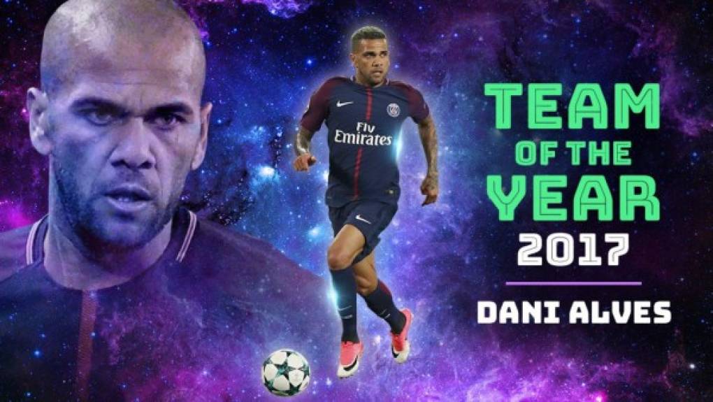 El lateral derecho Dani Alves (BRA, Paris Saint-Germain) 42,7% 340.819 votos.