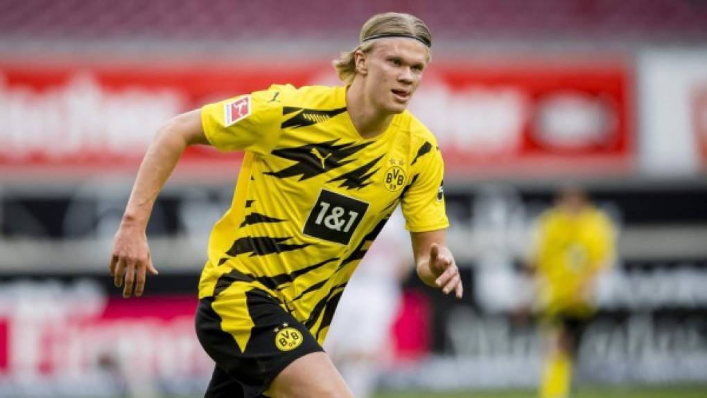 6. Erling Haaland (Borussia Dortmund) - Una de las grandes sorpresas del fútbol mundial a sus 20 años está siendo el delantero del momento. El joven noruego suma 23 goles en la Bundesliga (46 puntos).