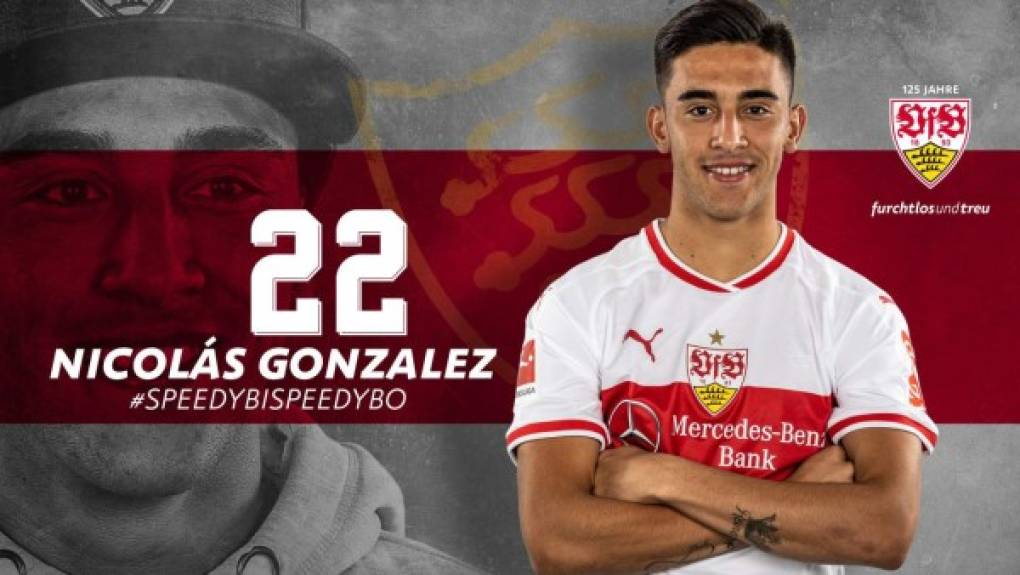 El Stuttgart de la Bundesliga anunció el fichaje de Nicolás González, delantero argentino de 20 años. Firma por cinco temporadas. Llega procedente del equipo Argentinos Juniors.