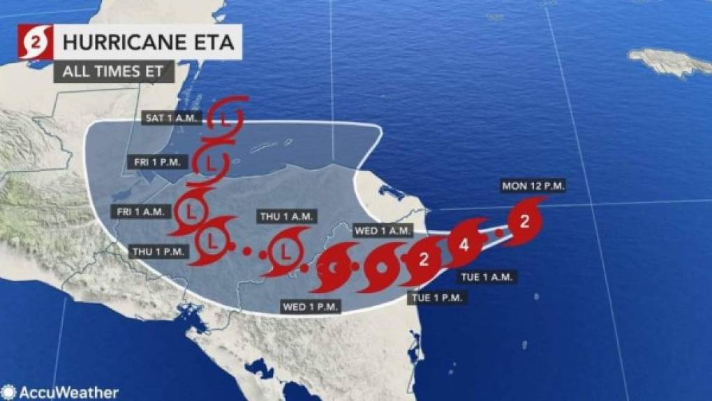 La Comisión Permanente de Contingencias (Copeco) de Honduras emitió alerta roja para los departamentos caribeños de Gracias a Dios, Atlántida, Colón e Islas de la Bahía, así como Olancho (oeste) ante la posibilidad de fuertes lluvias por el ciclón.
