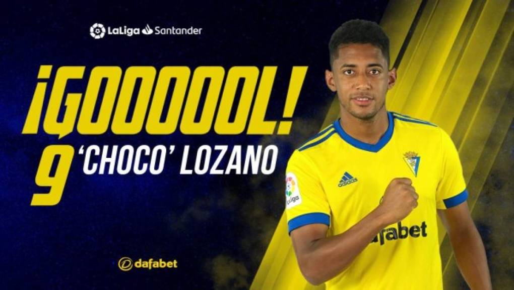 El Cádiz expresó su felicidad tras el gol marcado por Antony Lozano. En las redes sociales se hizo viral su espectacular tanto de chilena.