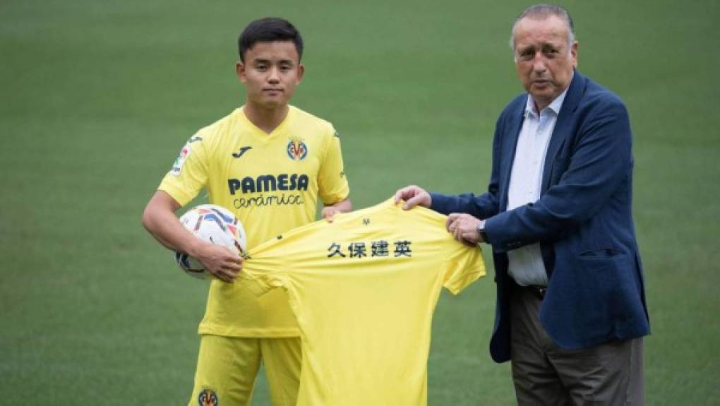 Takefusa Kubo: El joven centrocampista japonés no entró en los planes de Zidane para la nueva temporada que se avecina y fue cedido a préstamo al Villareal.