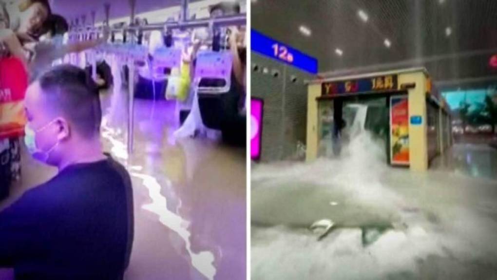 Impactaba en esas imágenes el temple de los viajeros, la mayoría en silencio, agarrados a las barras del vagón de metro como un salvavidas, con las puertas colapsadas por un inmenso caudal de agua y sin posibilidad aparente de salida.