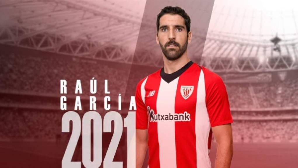 Raúl García: El delantero prolonga su vinculación con el Athletic Bilbao hasta el 30 de junio de 2021 con una cláusula de rescisión de 40 millones de euros.