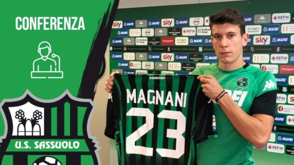 El Sassuolo ha presentado a Giangiacomo Mangnani. 'Quiero crecer, todavía tengo mucho que aprender', comentó el central ante la prensa. El italiano llega procedente dela Juventus de Turín.