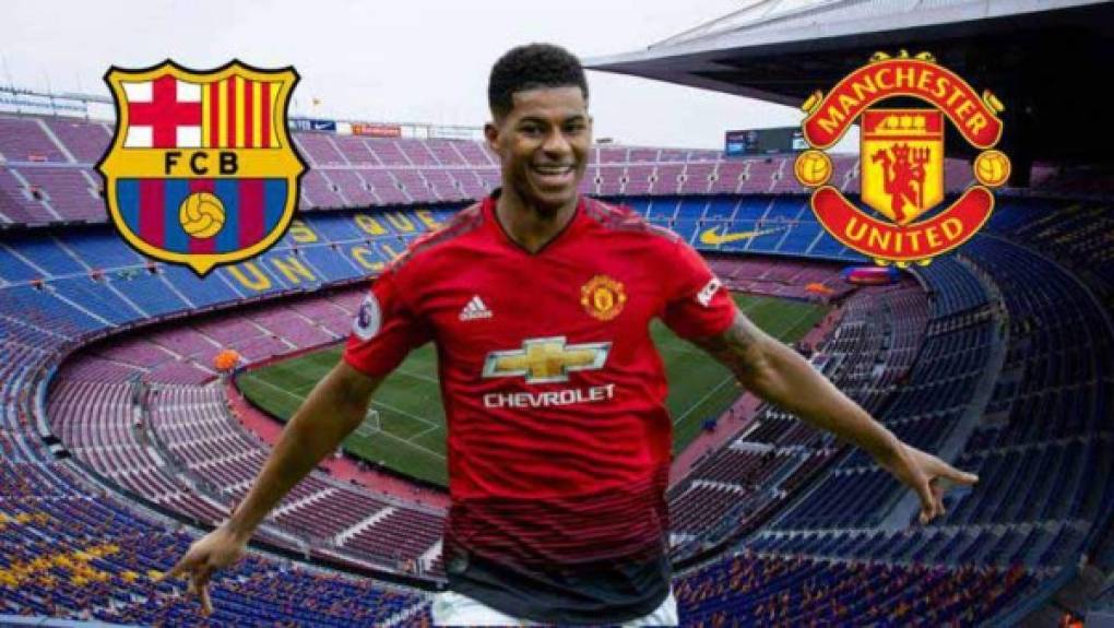 Marcus Rashford: El joven delantero inglés destaca en el Manchester United y es otro de los que aparece en la lista para poder llegar a reforzar la zona ofensiva del FC Barcelona.