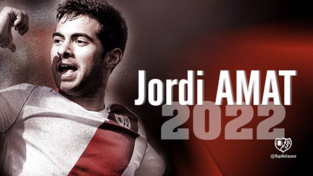 El Rayo Vallecano ha fichado al defensa central Jordi Amat Firma hasta junio de 2022 y llega del Swansea.