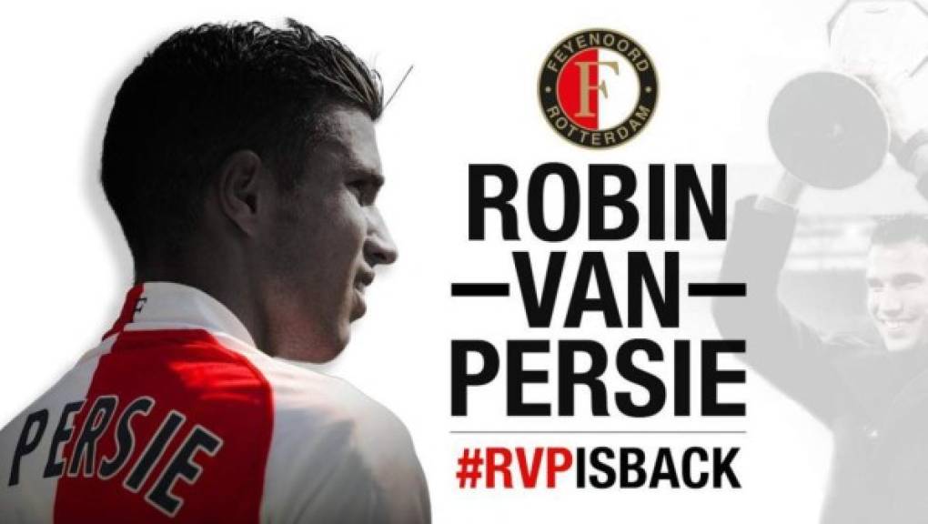 El Feyenoord de Holanda ha confirmado el regreso del su gran delantero Robin van Persie. Así, el goleador holandés portará otra vez, después de 14 años, la playera con la que debutó en el futbol profesional.