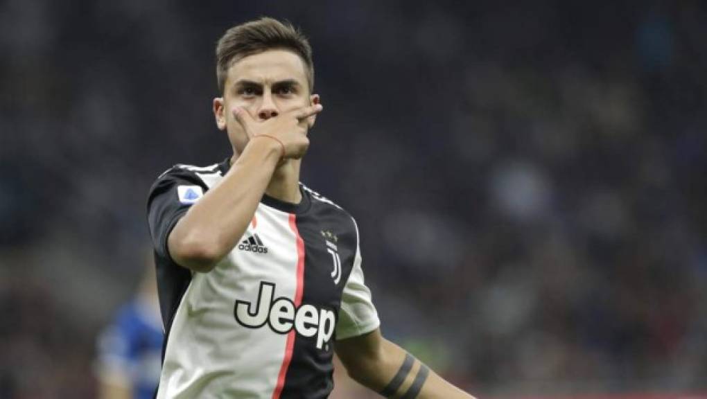 Paulo Dybala: El argentino destaca en la Juventus, es uno de los goleadores del club italiano.