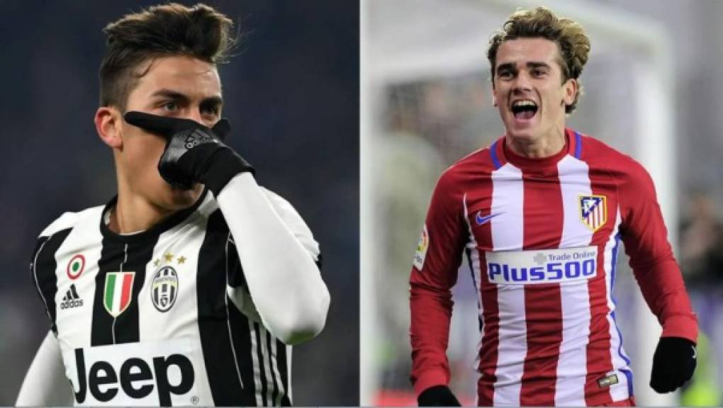 El Bayern Múnich piensa en Paulo Dybala y Antoine Griezmann para la próxima temporada. Según Bild, recogido en Tuttosport, el equipo bávaro realizará una renovación de su plantilla y quiere sustituir a dos de sus estrellas; Ribery (35 años) y Robben (34). El club alemán busca un gran delantero y tiene preparados 100 millones para el argentino.