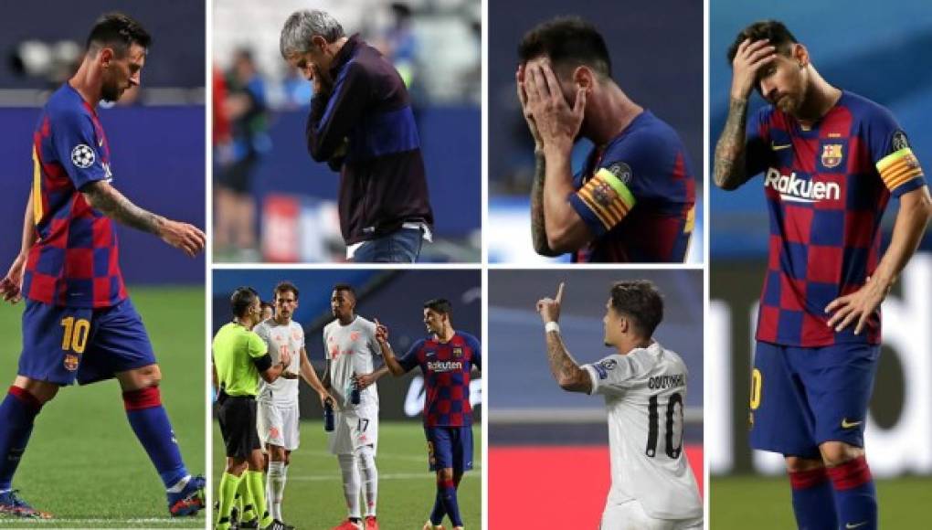 Las imágenes que dejó la histórica y humillante goleada que le propinó el Bayern Múnich al Barcelona (2-8) en cuartos de final de la Champions League. Una dolorosa eliminación para el equipo de Messi.