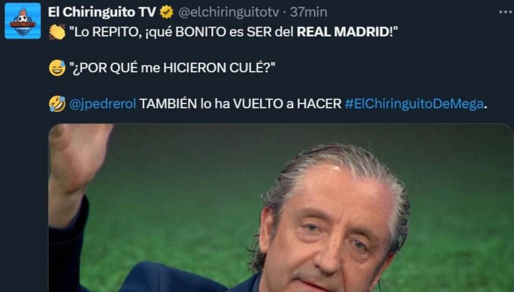 El Chiringuito: “Lo repito, ¡qué bonito es ser del Real Madrid”.