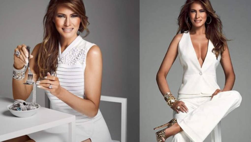 Melania Trump, la dama de blanco