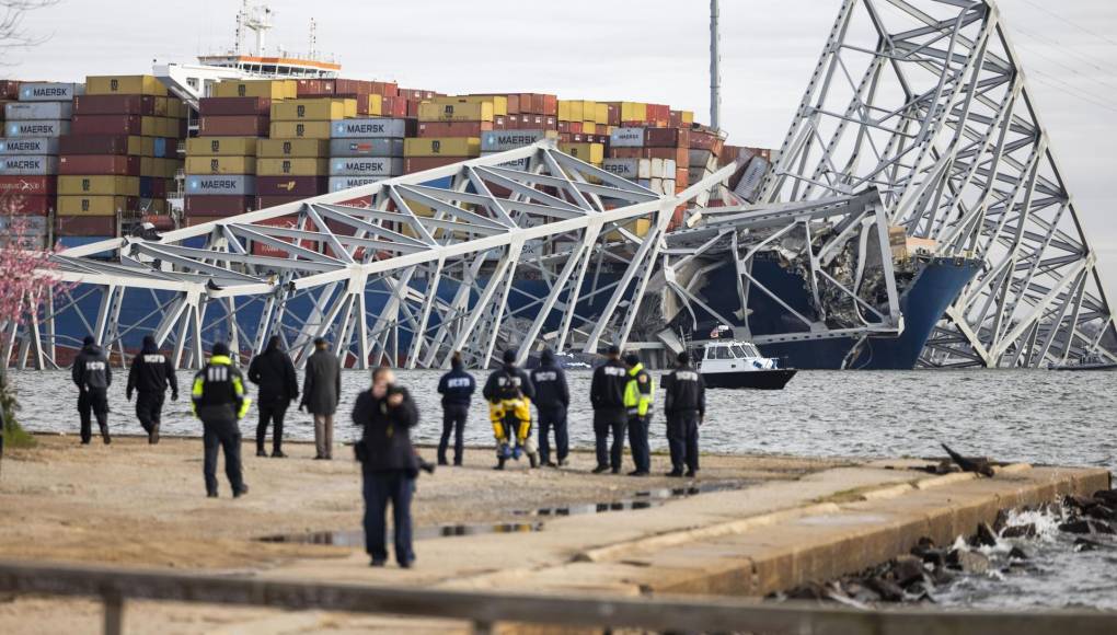 El obrero José Campos habla de sus colegas desaparecidos, empleados como él de la empresa Brawner Builders Inc. Francis Scott Key Bridge. 