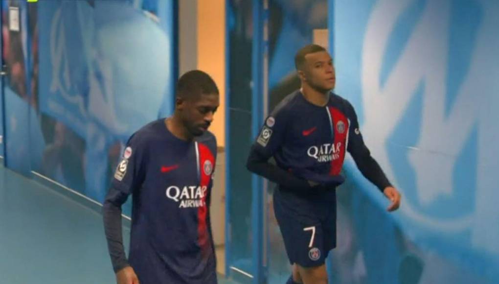 Mbappé se marchó al vestuario junto a Ousmane Dembélé cuando quedaba muchos minutos del partido.