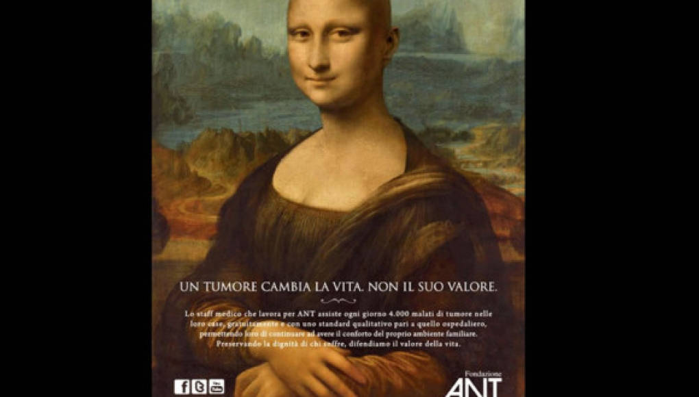 Una Mona Lisa calva concienciará sobre el cáncer