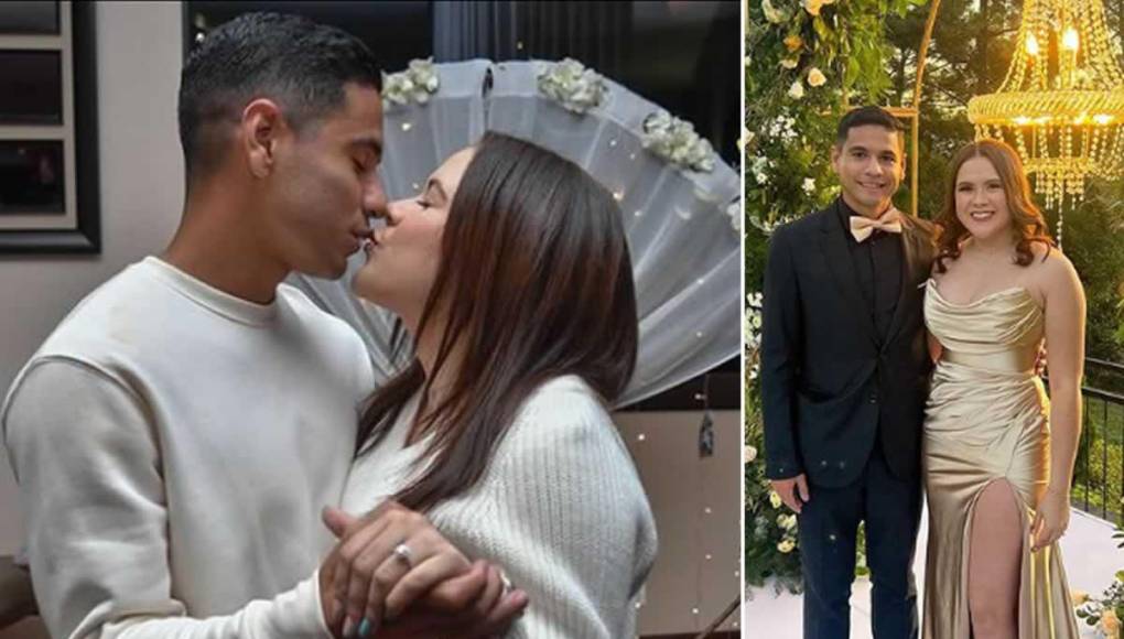 Carlos Pineda, jugador del Olimpia, se comprometió en 2023 con su novia Daniela Hernández, quien es hermana de la esposa de Edwin Rodríguez.