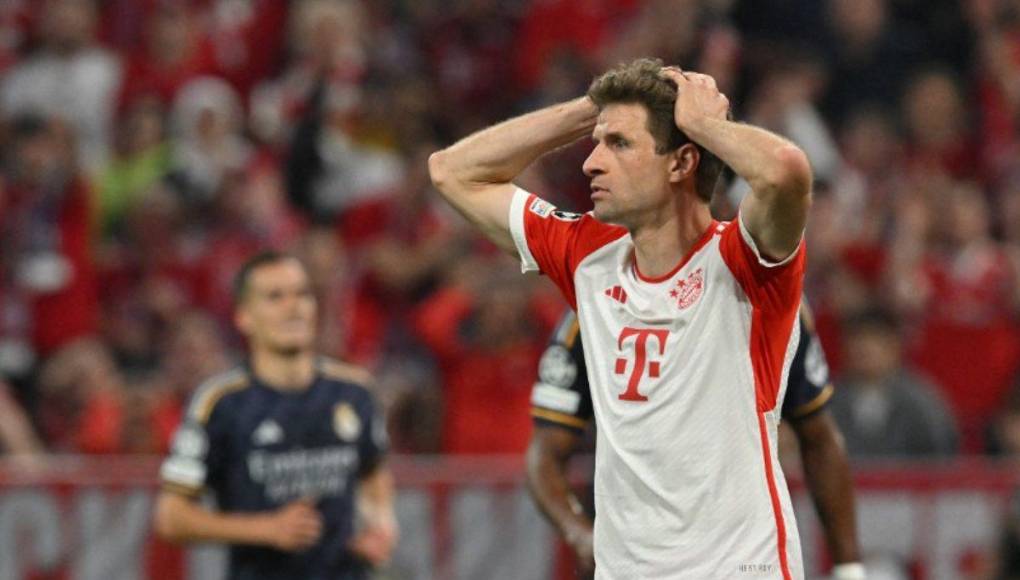 Thomas Müller del Bayern Múnich no tuvo el mejor de los partidos y fue reemplazado.