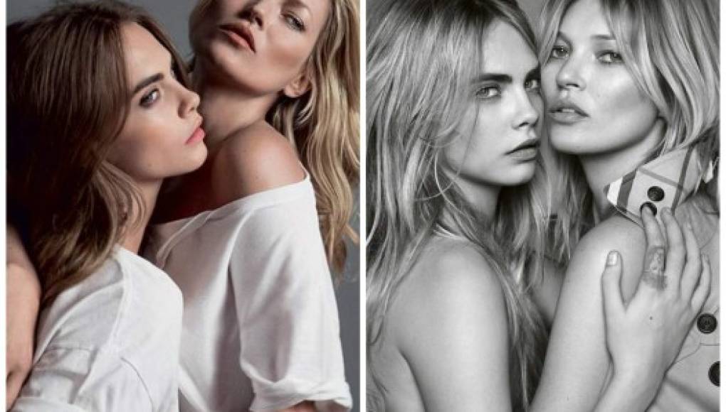 Kate Moss y Cara Delevingne dos modelos que les encanta compartir  