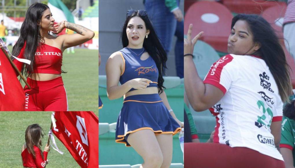 Bellas chicas adornaron con su belleza el clásico Marathón vs Motagua correspondiente a la jornada 14 del Clausura 2024 de la Liga Nacional.