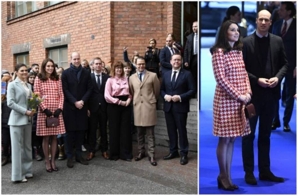 Aunque la mayoría de atuendos no dejaban ver su vientre, con este abrigo de Catherine Walker, Kate lució su pancita de embarazada.