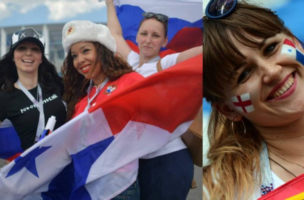 El duelo entre Panamá e Inglaterra por la segunda jornada del Grupo G del Mundial de Rusia ha tenido un espectacular ambiente en las graderías. Chicas panameñas e inglesas se han robado el show, principalmente las centroamericanas han encantado por su carisma. FOTOS AFP