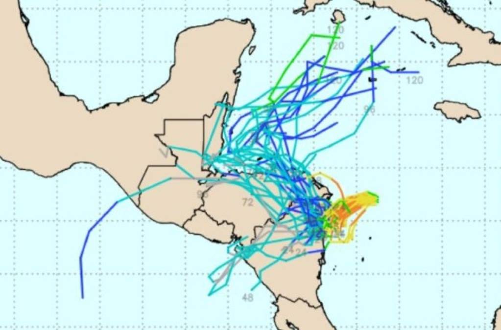 La trayectoria indica que pasará por el centro del territorio hondureño.