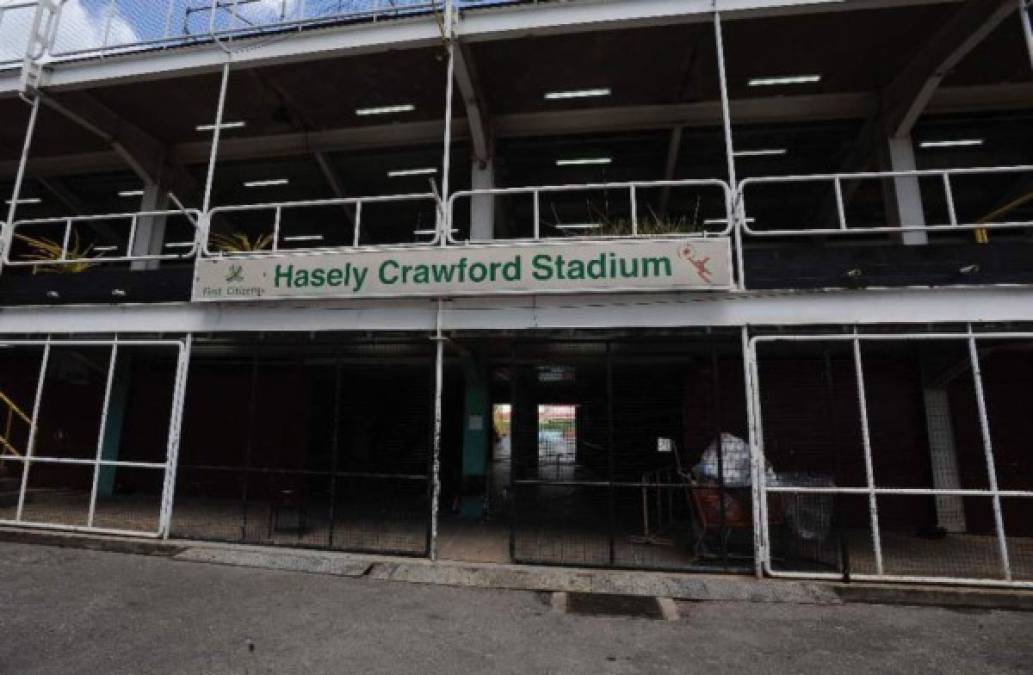 El estadio fue llamado Hasely Crawford en honor al primer deportista trinitense en ganar una medalla de oro olímpica. Fue un atleta especialista en pruebas de velocidad que se proclamó campeón olímpico de los 100 metros en los Juegos de Montreal 1976.