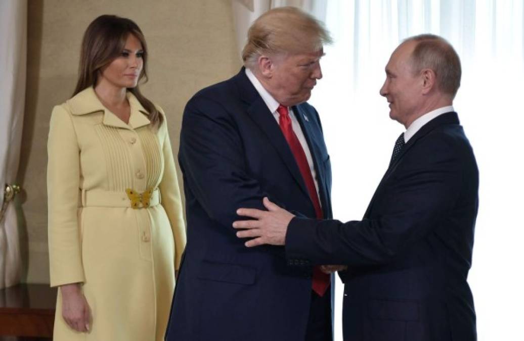 La primera dama estadounidense acompañó a su esposo a la reunión con Putin, en la que se espera discutan temas bilaterales muy sensibles, entre estos la injerencia rusa en las elecciones presidenciales de EEUU.