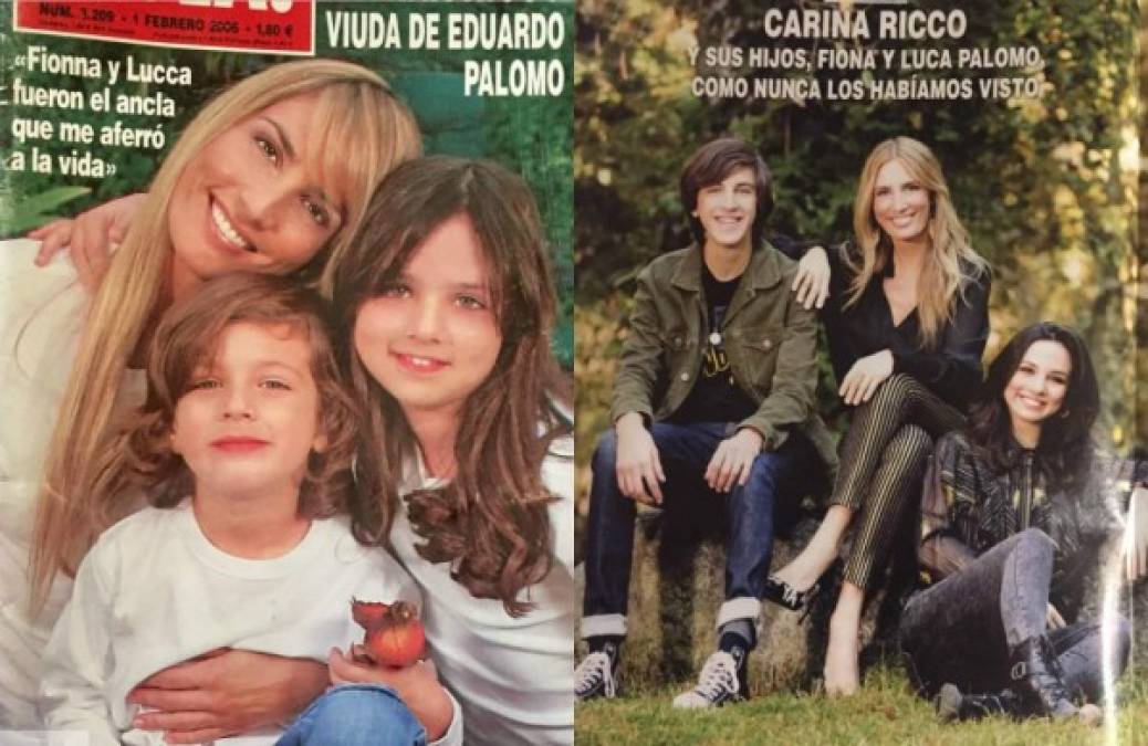 Después de la muerte de Eduardo Palomo en 2003, Carina Ricco se dedicó a cuidar a sus dos hijos, Fiona, que tenía 5 años, y Luca, de 3 en aquel entonces.<br/>