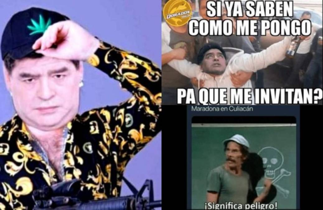 Diego Maradona fue anunciado como el nuevo DT de Dorados y su llegada a México no pasó desapercibida en las redes sociales. Los memes no podían faltar.