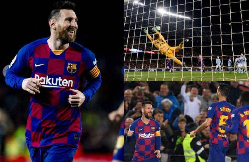 Por la decimotercera jornada de la Liga española, el FC Barcelona se impuso por 4-1 al Celta de Vigo gracias a un hat-trick de Lionel Messi. El astro argentino se lució en el Camp Nou y puso a su equipo nuevamente en el liderato. Fotos AFP y EFE.