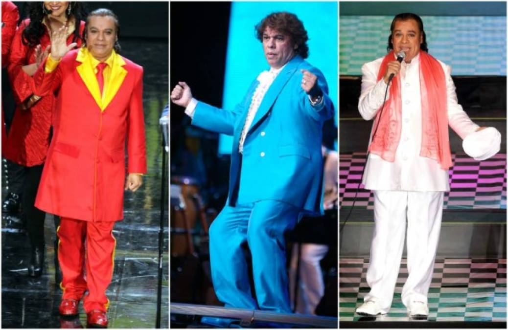 El cantante Juan Gabriel se caracterizó por utilizar propuestas divertidas con sacos de satín, mascadas y broches.