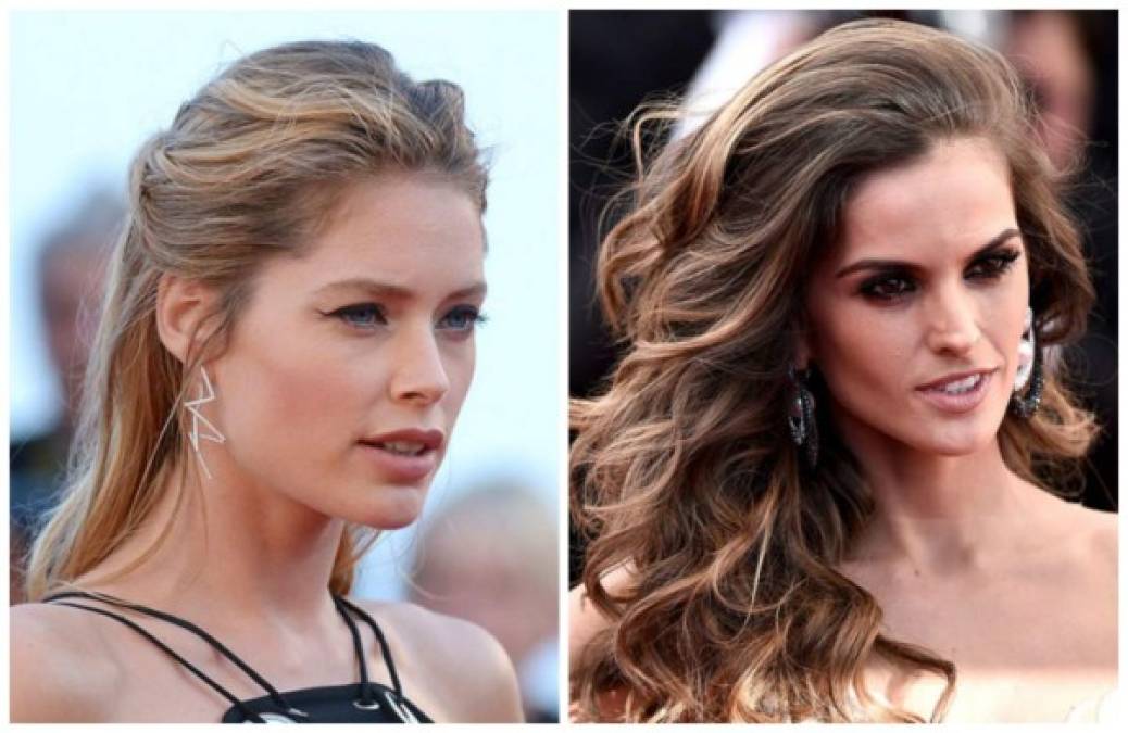 La modelo Doutzen Kroes con un maquillaje neutro .La modelo Izabel Goulart con una melena larga y ondulada.