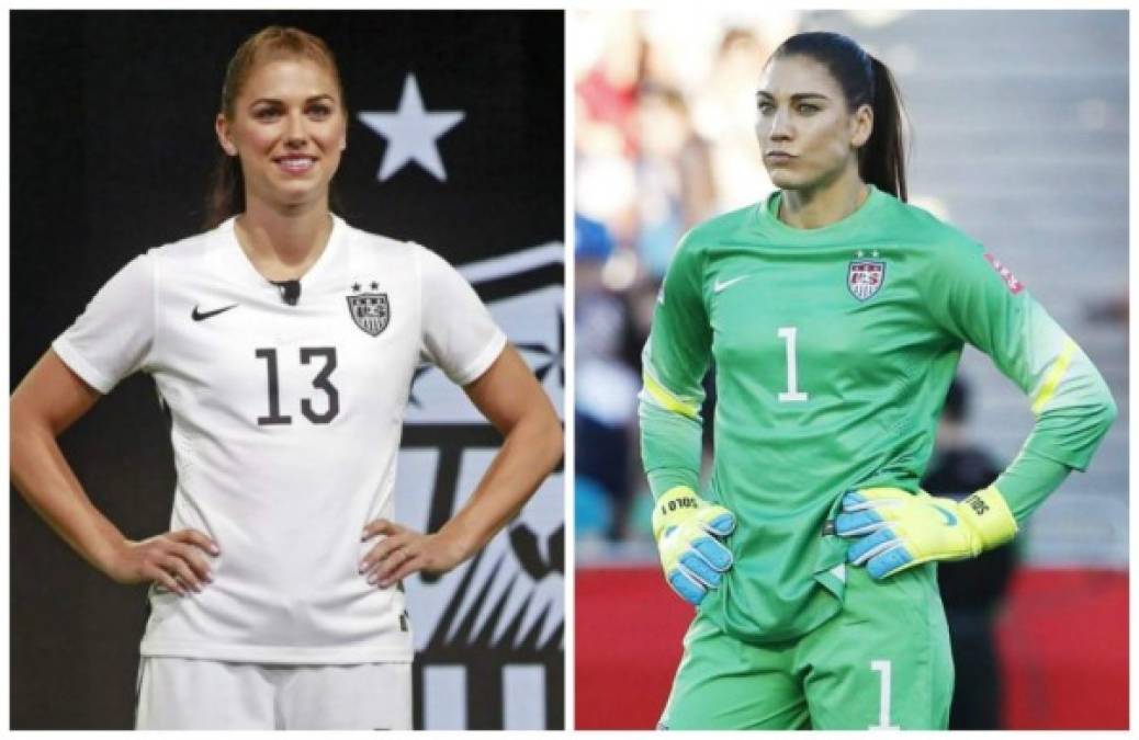 En la base de la selección estadounidense están dos figuras que resaltan por su fútbol y su figura, Alex Morgan y Hope Solo. Y mientras una es la cara del equipo, la otra carga problemas fuera del terreno.