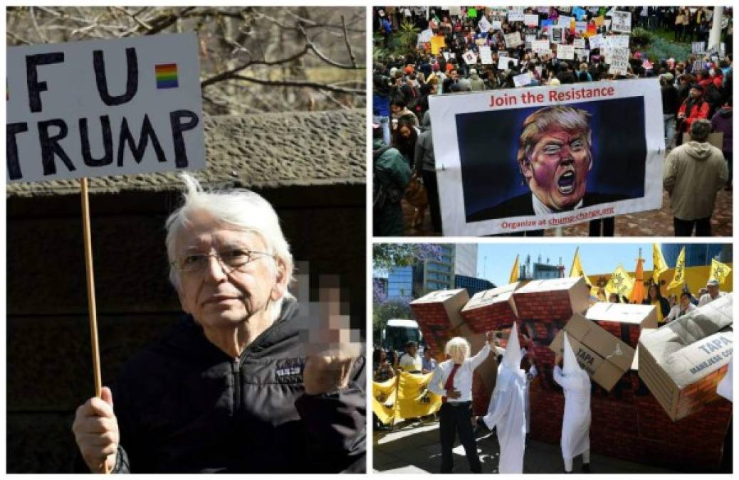 Hoy se celebra el 'Día del presidente' en los Estados Unidos y miles salieron a las calles de las principales ciudades del país para demostrar su descontento con el actual inquilino de la Casa Blanca.