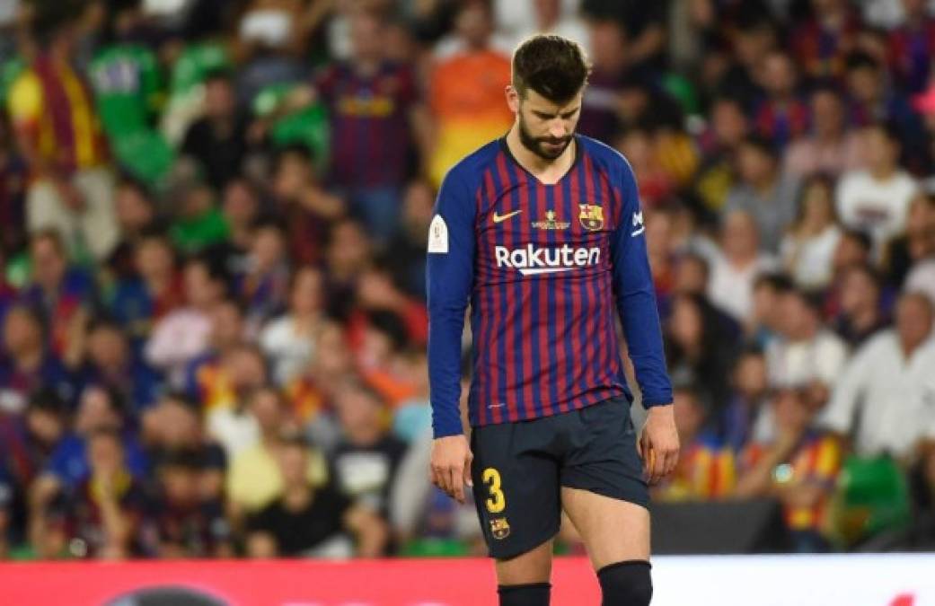 Piqué estaba decepcionado luego de que han perdido la final de Copa del Rey.