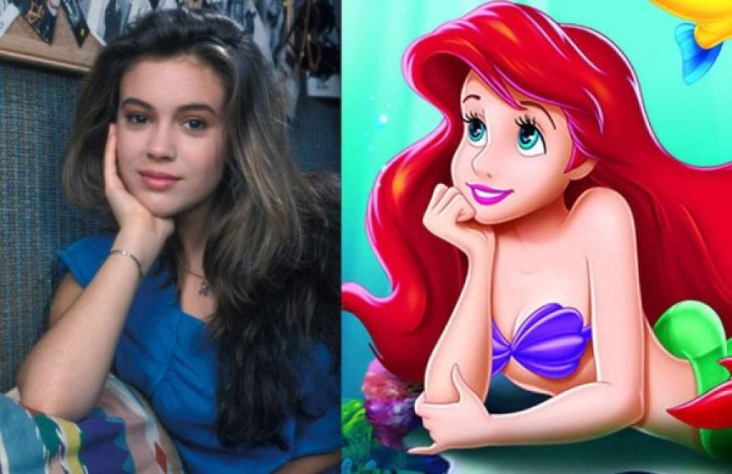 La Sirenita también fue creada a base de un personaje real. La actriz se llama Alyssa Milano y sirvió de inspiración para el dibujante a la hora de crear la famosa sirena pelirroja y enamorada.