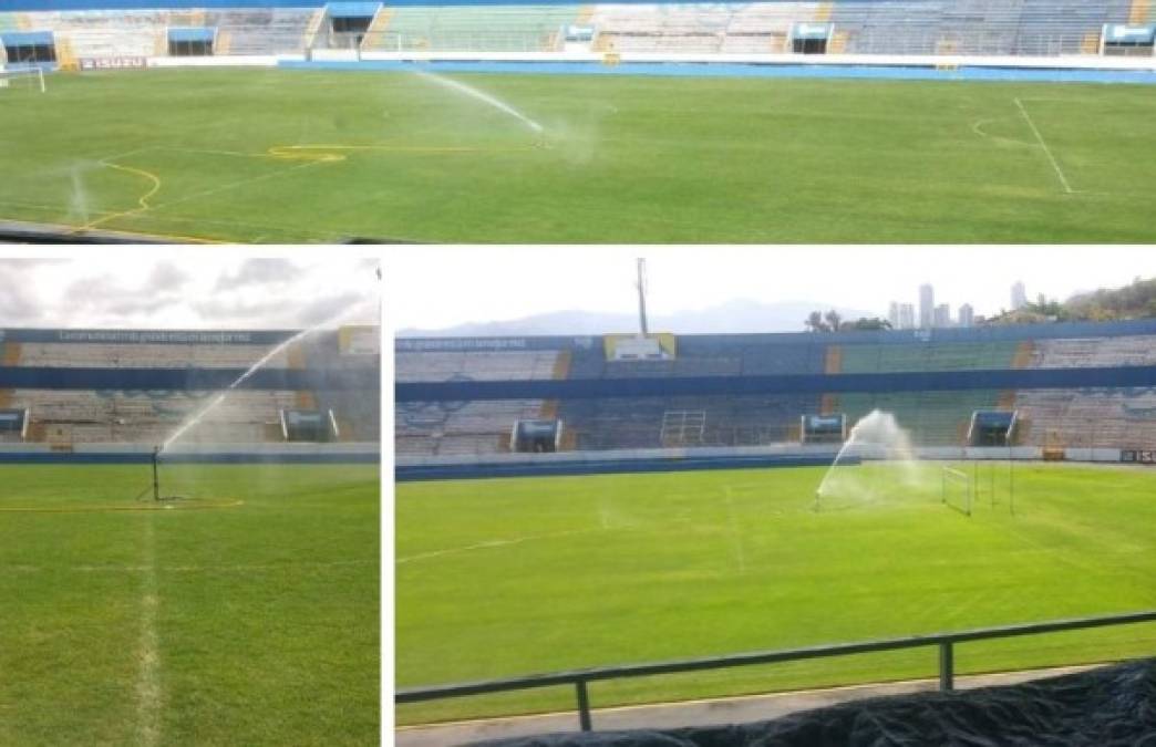 Así lucía la cancha del estadio Nacional antes del final del Torneo Clausura 2021.