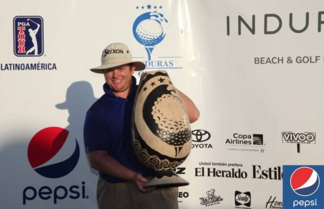 El golfista estadounidense es el nuevo rey del Honduras OPEN 2017.