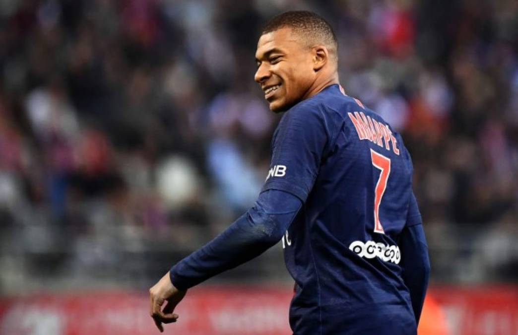 2. Kylian Mbappé (PSG): El joven delantero francés sumó 33 goles (66 puntos) en la Ligue 1.