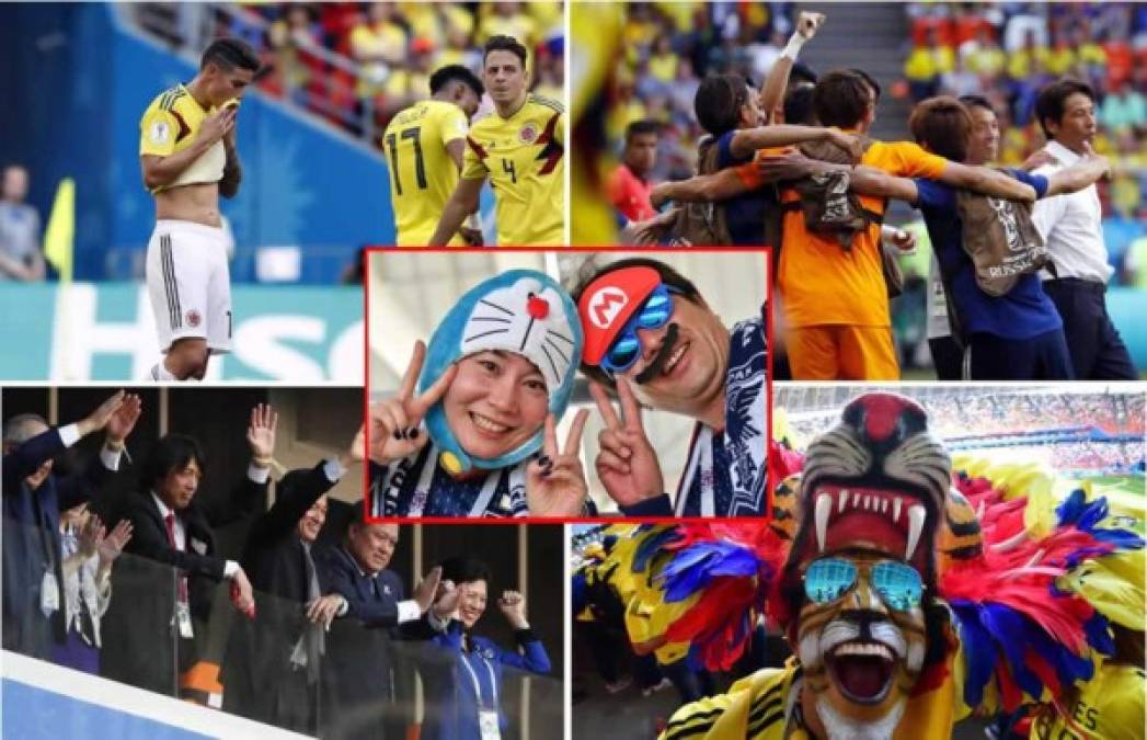 Las imágenes más curiosas y llamativas que nos dejó la victoria de Japón sobre Colombia en el Mundial de Rusia 2018.