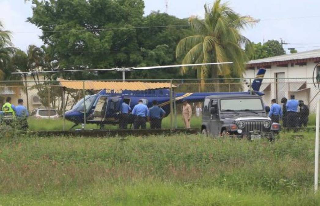El exoficial Velásquez Enamorado fue trasladado en helicóptero hacia Tegucigalpa.