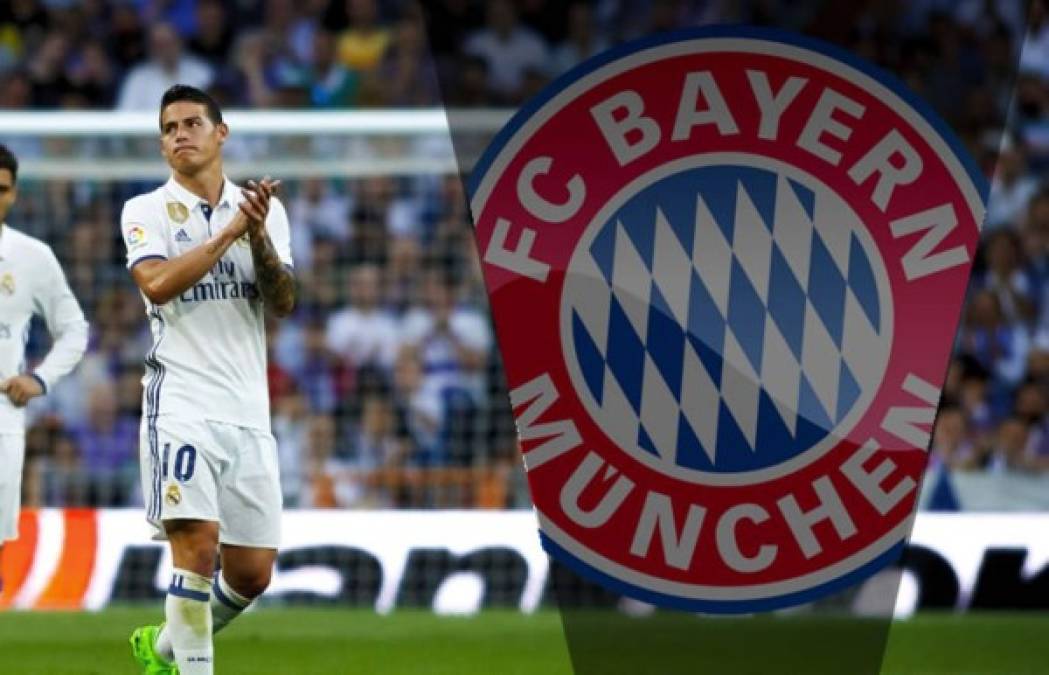 James Rodríguez: La ficha del volante colombiano le pertenece al Real Madrid, en la reciente campaña militó en el Bayern Múnich, pero no entra en los planes de Zidane. Se menciona que el Napoli y la Juventus lo quieren.