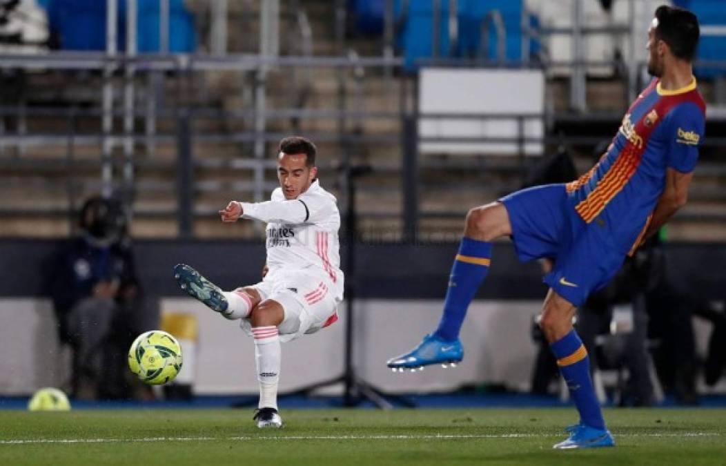 El centro de Lucas Vázquez para el primer gol del Real Madrid.