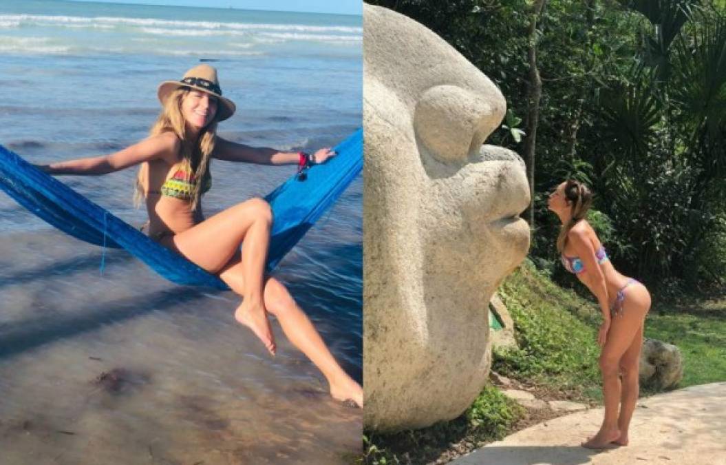 Geraldine Bazán visitó la Riviera Maya junto a su familia.