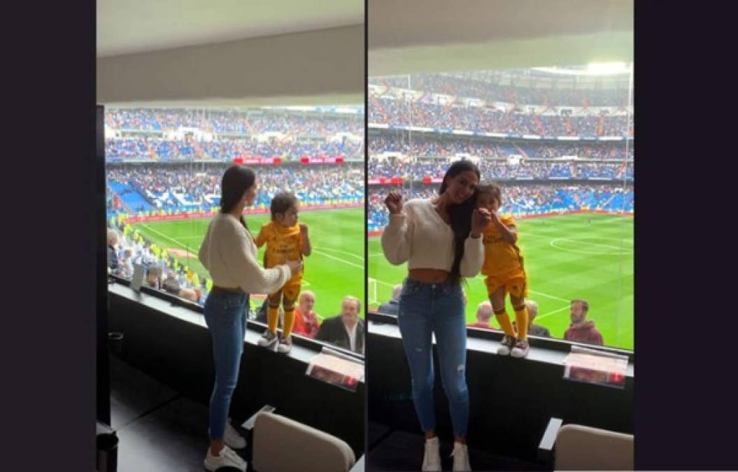 Ella es la hermosa mujer que cautivó en el Bernabéu. Se trata de Marrion Areola, esposa del portero francés Alphonse Aréola, nuevo fichaje del Real Madrid. Estuvo en el palco del estadio junto a una de sus hijas.