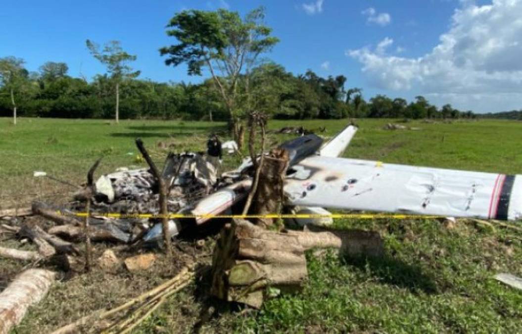 Producto del seguimiento, la aeronave intentó aterrizar pero 'se accidentó en unos árboles' y empezó a incendiarse 'por el combustible derramado', detalló el comunicado.