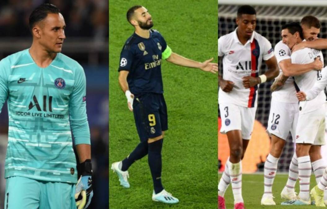 El Real Madrid fue goleado 3-0 a manos del París Saint Germain de Francia por el grupo A de la Champions League. Keylor Navas vivió un partido especial ya que se enfrentó a sus excompañeros, en el club blanco hubo amargura y en PSG una enorme felicidad. Fotos AFP.