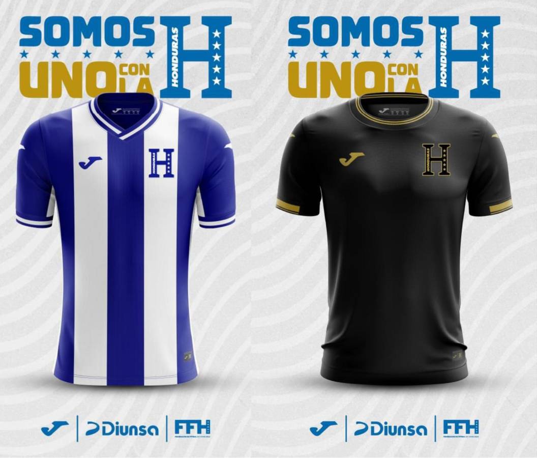 Las nuevas camisetas de la selección de Honduras.